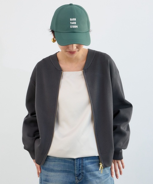 BARNYARDSTORM(バンヤードストーム)の「BARNYARDSTORM / 畦編みZIPカーディガン(カーディガン/ボレロ・レディース・ライトベージュ/ホワイト/チャコールグレー・FREE)」の16枚目の写真