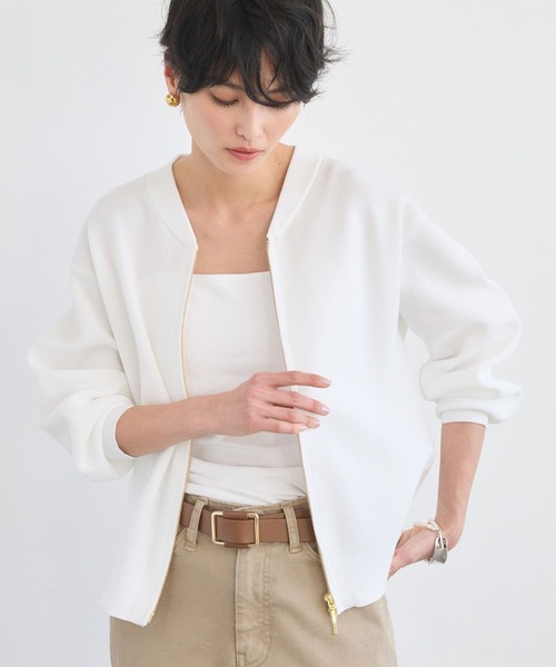 BARNYARDSTORM(バンヤードストーム)の「BARNYARDSTORM / 畦編みZIPカーディガン(カーディガン/ボレロ・レディース・ライトベージュ/ホワイト/チャコールグレー・FREE)」の20枚目の写真