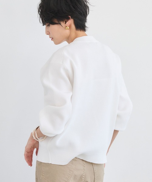 BARNYARDSTORM(バンヤードストーム)の「BARNYARDSTORM / 畦編みZIPカーディガン(カーディガン/ボレロ・レディース・ライトベージュ/ホワイト/チャコールグレー・FREE)」の21枚目の写真