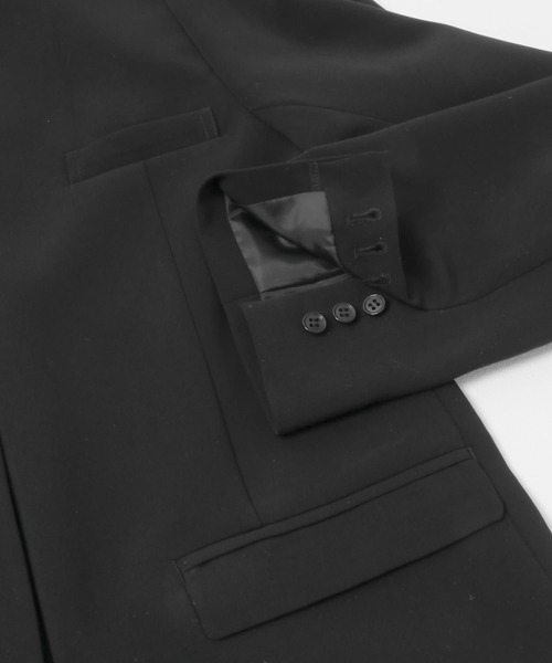 URBAN RESEARCH ROSSO WOMEN(アーバンリサーチ ロッソ)の「ELENDEEK LAYERED COLLARLESS JACKET(ノーカラージャケット・レディース・ブラック・FREE)」の3枚目の写真