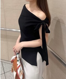 FRAY I.D | アシメネックドレープニット／ウォッシャブル(ニット/セーター)