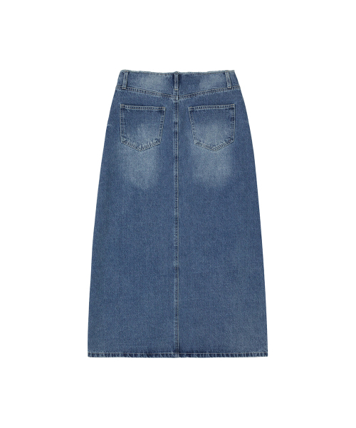 LAP（ラップ）の「カットオフウエストウォッシングスリットスカート AS1DS261（スカート・レディース・インディゴブルー・SMALL/MEDIUM）」の4枚目の写真