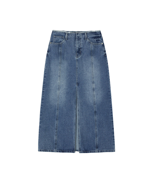 LAP（ラップ）の「カットオフウエストウォッシングスリットスカート AS1DS261（スカート・レディース・インディゴブルー・SMALL/MEDIUM）」の6枚目の写真