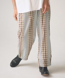 mp14757-jacquard check-stripe easy pants イージーパンツ(AP2618016)