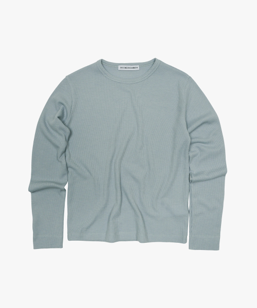 38COMEONCOMMON(38カモンコモン)の「Waffle Regular Long Sleeve (Sky Blue)(Tシャツ/カットソー・レディース・その他・FREE)」の1枚目の写真