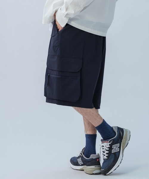 +phenix（プラスフェニックス）の「+phenix(プラスフェニックス) TECH WIDE CARGO SHORTS / テック ワイド カーゴショーツ（カーゴパンツ・メンズ・ブラック/ネイビー・XL/L/M）」の13枚目の写真