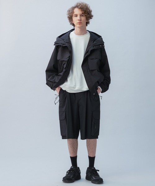 +phenix（プラスフェニックス）の「+phenix(プラスフェニックス) TECH WIDE CARGO SHORTS / テック ワイド カーゴショーツ（カーゴパンツ・メンズ・ブラック/ネイビー・XL/L/M）」の6枚目の写真