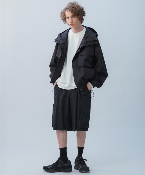 +phenix（プラスフェニックス）の「+phenix(プラスフェニックス) TECH WIDE CARGO SHORTS / テック ワイド カーゴショーツ（カーゴパンツ・メンズ・ブラック/ネイビー・XL/L/M）」の8枚目の写真