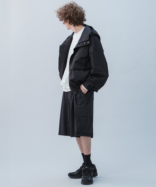 +phenix（プラスフェニックス）の「+phenix(プラスフェニックス) TECH WIDE CARGO SHORTS / テック ワイド カーゴショーツ（カーゴパンツ・メンズ・ブラック/ネイビー・XL/L/M）」の9枚目の写真