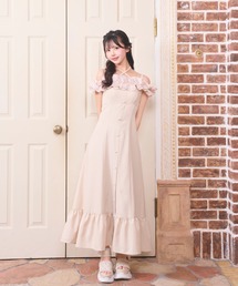 LAFARY（ラファリー）の「ギンガムオフショルロングワンピース（ワンピース）」