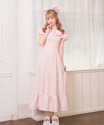 LAFARY（ラファリー）の「ギンガムオフショルロングワンピース（ワンピース）」