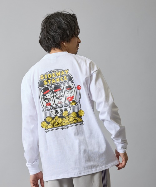 SIDEWAY STANCE(サイドウェイスタンス)の「【SIDEWAY STANCE】グラフィック プリント ロンT(Tシャツ/カットソー・メンズ・ブラック系/ブラック/ブラック系4/ホワイト系5/ホワイト系3/ホワイト系1/ホワイト系/ホワイト系7/ブラック系7/ブラック系6/ブラック系5/ホワイト系2/ホワイト/ブラック系3/ブラック系1/ホワイト系6/ホワイト系4/ブラック系2・X-LARGE/MEDIUM/SMALL/LARGE)」の3枚目の写真