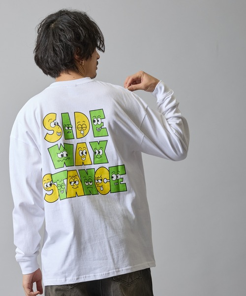 SIDEWAY STANCE(サイドウェイスタンス)の「【SIDEWAY STANCE】グラフィック プリント ロンT(Tシャツ/カットソー・メンズ・ブラック系/ブラック/ブラック系4/ホワイト系5/ホワイト系3/ホワイト系1/ホワイト系/ホワイト系7/ブラック系7/ブラック系6/ブラック系5/ホワイト系2/ホワイト/ブラック系3/ブラック系1/ホワイト系6/ホワイト系4/ブラック系2・X-LARGE/MEDIUM/SMALL/LARGE)」の5枚目の写真