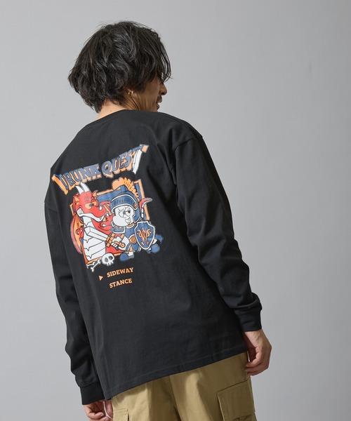 SIDEWAY STANCE(サイドウェイスタンス)の「【SIDEWAY STANCE】グラフィック プリント ロンT(Tシャツ/カットソー・メンズ・ブラック系/ブラック/ブラック系4/ホワイト系5/ホワイト系3/ホワイト系1/ホワイト系/ホワイト系7/ブラック系7/ブラック系6/ブラック系5/ホワイト系2/ホワイト/ブラック系3/ブラック系1/ホワイト系6/ホワイト系4/ブラック系2・X-LARGE/MEDIUM/SMALL/LARGE)」の11枚目の写真