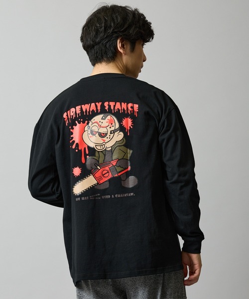 SIDEWAY STANCE(サイドウェイスタンス)の「【SIDEWAY STANCE】グラフィック プリント ロンT(Tシャツ/カットソー・メンズ・ブラック系/ブラック/ブラック系4/ホワイト系5/ホワイト系3/ホワイト系1/ホワイト系/ホワイト系7/ブラック系7/ブラック系6/ブラック系5/ホワイト系2/ホワイト/ブラック系3/ブラック系1/ホワイト系6/ホワイト系4/ブラック系2・X-LARGE/MEDIUM/SMALL/LARGE)」の13枚目の写真