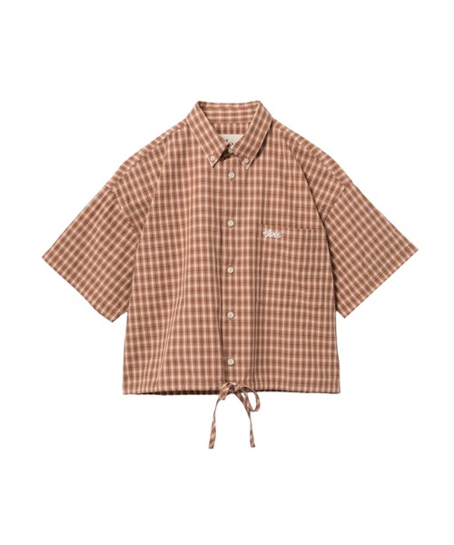 A BATHING APE(アベイシングエイプ)の「CHECK SHIRT(シャツ/ブラウス・レディース・ネイビー/ベージュ・FREE)」の1枚目の写真