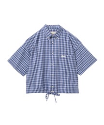 アベイシングエイプxポストオーバーオールズ 97年春夏チェック半袖シャツ赤白 L A BATHING APE｜アベイシングエイプのシャツ/ブラウス（チェック柄