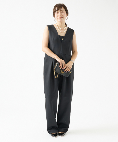 DESIGNWORKS(デザインワークス)の「ポリエステルストレッチダンボールオールインワン(その他パンツ・レディース・ブラック・38)」の15枚目の写真