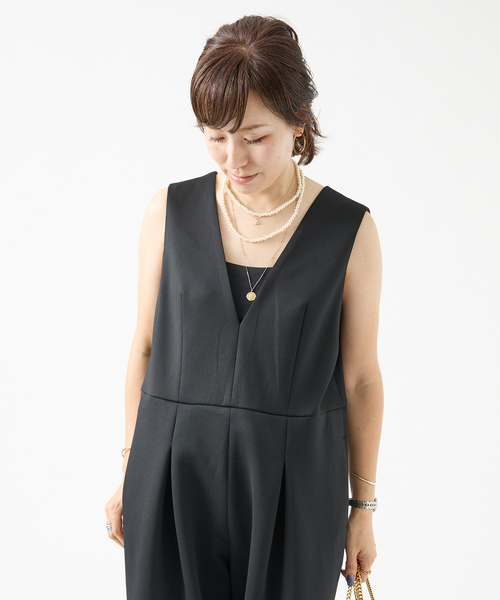 DESIGNWORKS(デザインワークス)の「ポリエステルストレッチダンボールオールインワン(その他パンツ・レディース・ブラック・38)」の18枚目の写真