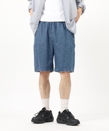 ケミカルウォッシュ デニムハーフパンツ