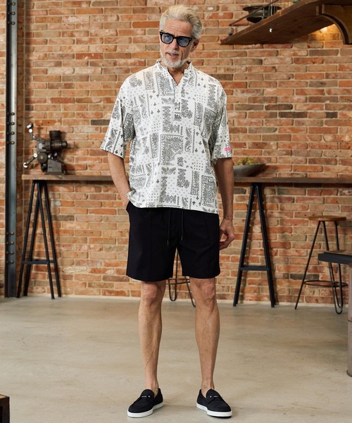 Maison code 13（メゾンコードサーティーン）の「mp14764-stretch oxford slacks shorts ショートパンツ(M26S-04)（その他パンツ・メンズ・チャコール/ブラック・S/M/L）」の8枚目の写真