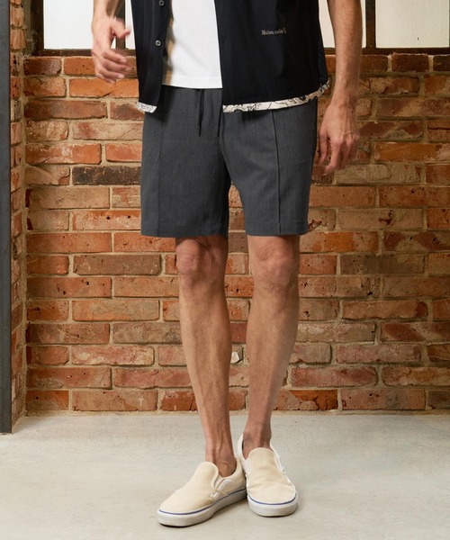 Maison code 13（メゾンコードサーティーン）の「mp14764-stretch oxford slacks shorts ショートパンツ(M26S-04)（その他パンツ・メンズ・チャコール/ブラック・S/M/L）」の9枚目の写真