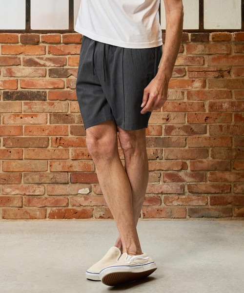 Maison code 13（メゾンコードサーティーン）の「mp14764-stretch oxford slacks shorts ショートパンツ(M26S-04)（その他パンツ・メンズ・チャコール/ブラック・S/M/L）」の10枚目の写真