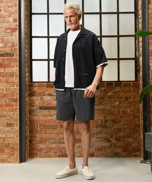 Maison code 13（メゾンコードサーティーン）の「mp14764-stretch oxford slacks shorts ショートパンツ(M26S-04)（その他パンツ・メンズ・チャコール/ブラック・S/M/L）」の14枚目の写真