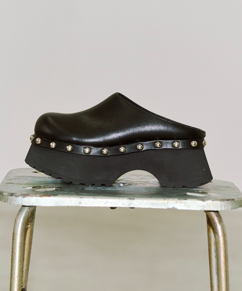 JOSE MOON（ジョゼムーン）の「STUDS VOLUME SOLE SABO/スタッズボリュームソールサボ（サンダル・レディース・ブラック・35/37/39）」の15枚目の写真