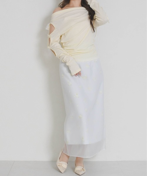 31 Sons de mode（トランテアン　ソン　ドゥ　モード）の「2026春夏新作 一部店舗限定 ドレープリボントップス（Tシャツ/カットソー・レディース・イエロー/ブルー・ﾌﾘ-）」の16枚目の写真