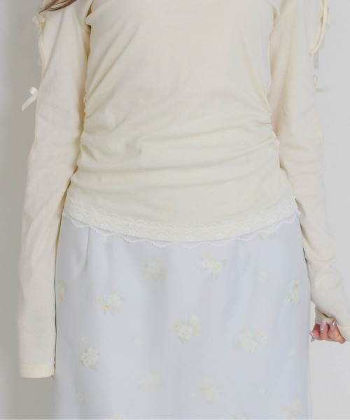 31 Sons de mode（トランテアン　ソン　ドゥ　モード）の「2026春夏新作 一部店舗限定 ドレープリボントップス（Tシャツ/カットソー・レディース・イエロー/ブルー・ﾌﾘ-）」の22枚目の写真