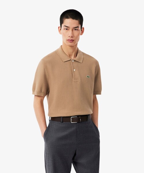 LACOSTE（ラコステ）の「ハイゲージニットクラシックポロシャツ（ポロシャツ・メンズ・オフホワイト/グリーン/ネイビー/ベージュ/ライトブラウン/ブラック・2/3/4/5）」の3枚目の写真