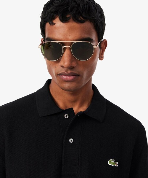 LACOSTE（ラコステ）の「ハイゲージニットクラシックポロシャツ（ポロシャツ・メンズ・オフホワイト/グリーン/ネイビー/ベージュ/ライトブラウン/ブラック・2/3/4/5）」の7枚目の写真