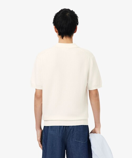 LACOSTE（ラコステ）の「ハイゲージニットクラシックポロシャツ（ポロシャツ・メンズ・オフホワイト/グリーン/ネイビー/ベージュ/ライトブラウン/ブラック・2/3/4/5）」の18枚目の写真
