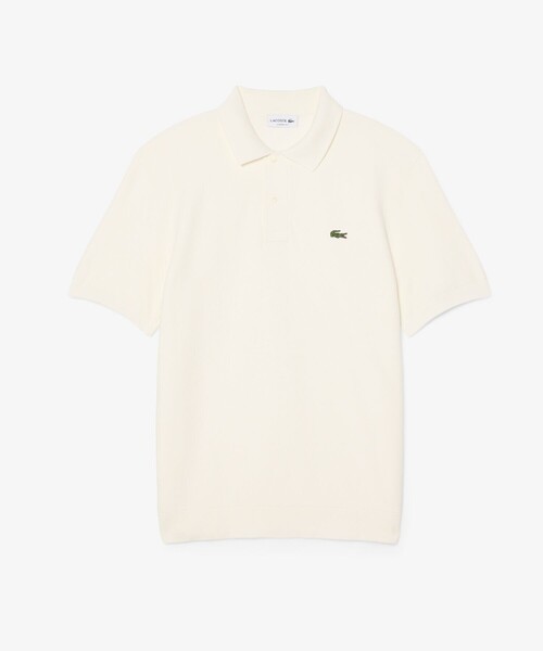 LACOSTE（ラコステ）の「ハイゲージニットクラシックポロシャツ（ポロシャツ・メンズ・オフホワイト/グリーン/ネイビー/ベージュ/ライトブラウン/ブラック・2/3/4/5）」の19枚目の写真