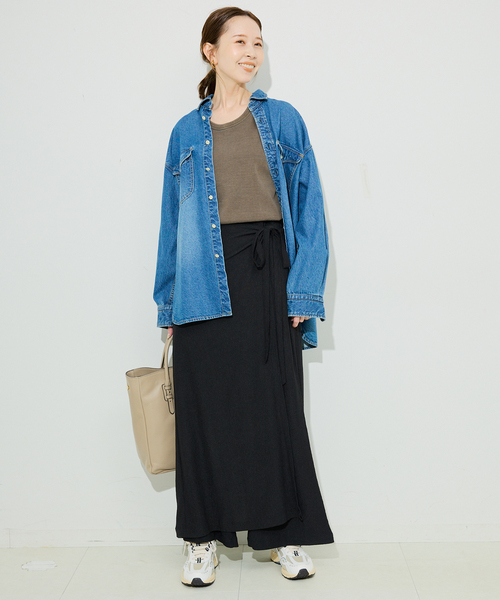 SLOBE IENA(スローブイエナ)の「《WEB限定/追加》ラップジャージパンツ(その他パンツ・レディース・ブラック・36/38)」の16枚目の写真