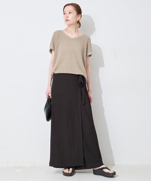 SLOBE IENA（スローブイエナ）の「《WEB限定/追加》ラップジャージパンツ（その他パンツ・レディース・ブラック・36/38）」の7枚目の写真