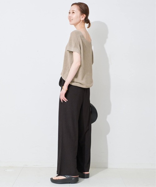 SLOBE IENA（スローブイエナ）の「《WEB限定/追加》ラップジャージパンツ（その他パンツ・レディース・ブラック・36/38）」の8枚目の写真