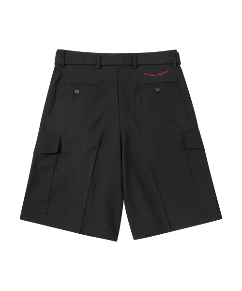 Beyond Closet（-）の「[COLLECTION LINE] ベルトディテールウォッシュドウールカーゴハーフパンツブラック（その他パンツ・メンズ・その他・MEDIUM/LARGE）」の3枚目の写真