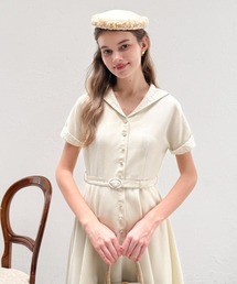 an another angelus | レース使いオープンカラーワンピース/fint フィント(ワンピース)