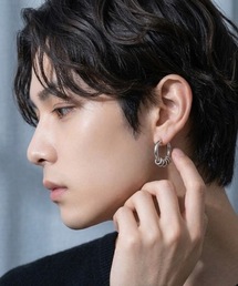 ステンレス5連レイヤードフープピアス