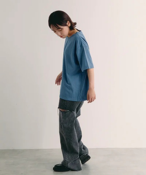 merrylatte(メリーラテ)の「ピグメントTシャツ【IROHANI】(Tシャツ/カットソー・レディース・グレー・FREE)」の8枚目の写真