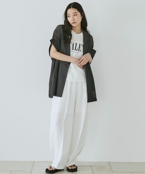 Doux archives(ドゥアルシーヴ)の「リネンタックコクーンパンツ(その他パンツ・レディース・ホワイト/キャメル/ブラック・SMALL/MEDIUM)」の4枚目の写真