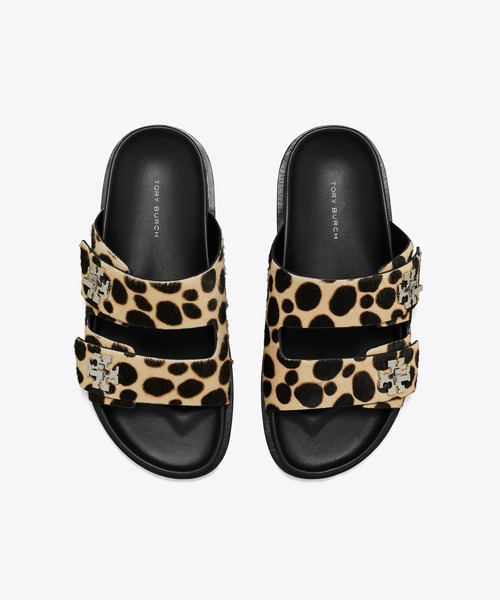 TORY BURCH(トリーバーチ)の「ターンロック スポーツ スライド(サンダル・レディース・ベージュ×ブラック・22.5cm/23cm/24cm)」の3枚目の写真