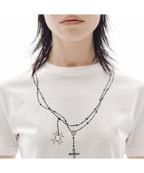 TRIPSHOP(トリップショップ)の「ヒプノチェーンクロップ半袖Tシャツ(Tシャツ/カットソー・レディース・ホワイト・SMALL/MEDIUM)」の1枚目の写真