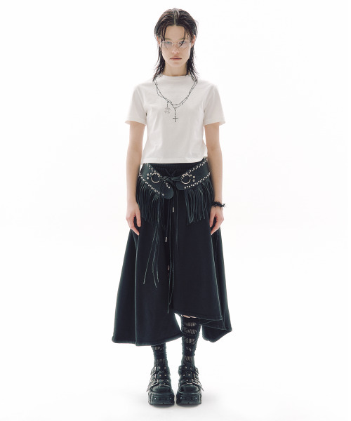 TRIPSHOP(トリップショップ)の「ヒプノチェーンクロップ半袖Tシャツ(Tシャツ/カットソー・レディース・ホワイト・SMALL/MEDIUM)」の4枚目の写真