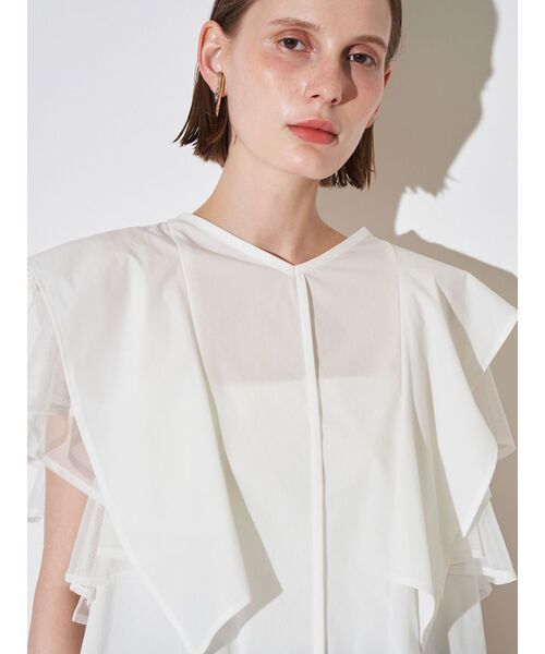 ELENDEEK(エレンディーク)の「メッシュレイヤードスリーブブラウス(シャツ/ブラウス・レディース・ネイビー/ブラック/オフホワイト・FREE)」の15枚目の写真