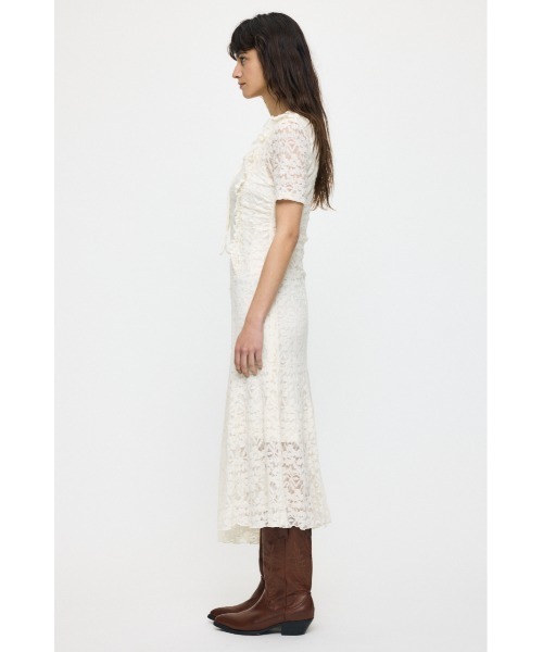 MOUSSY(マウジー)の「CUT LACE ASYMMETRY ドレス(ワンピース・レディース・ダークブラウン/アイボリー/ブラック・1/2)」の10枚目の写真
