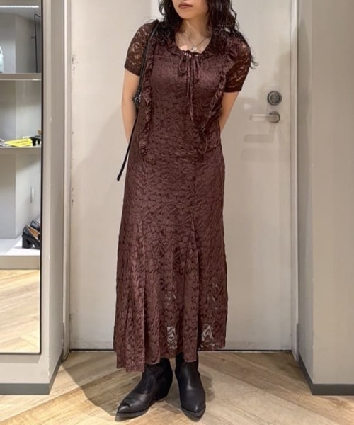 セール】CUT LACE ASYMMETRY ドレス（ワンピース）｜MOUSSY（マウジー