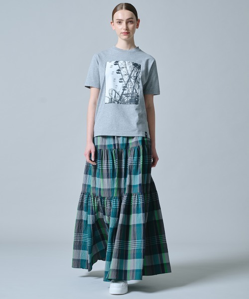 DOUBLE STANDARD CLOTHING(ダブルスタンダードクロージング)の「チェックティアードスカート(スカート・レディース・グレー・36/38)」の3枚目の写真